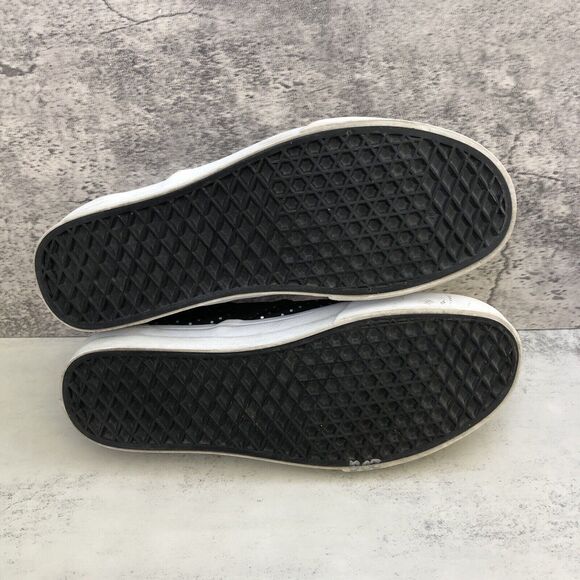 Vans Classic Slip On Metallic Dots Black And Silver Women’s 9.5 Men’s 8 - Picture 5 of 7